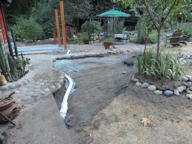 Eventually, it'll drain to the garden and then into Love Creek